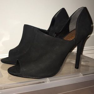 Schutz Peep Toe Suede Heels